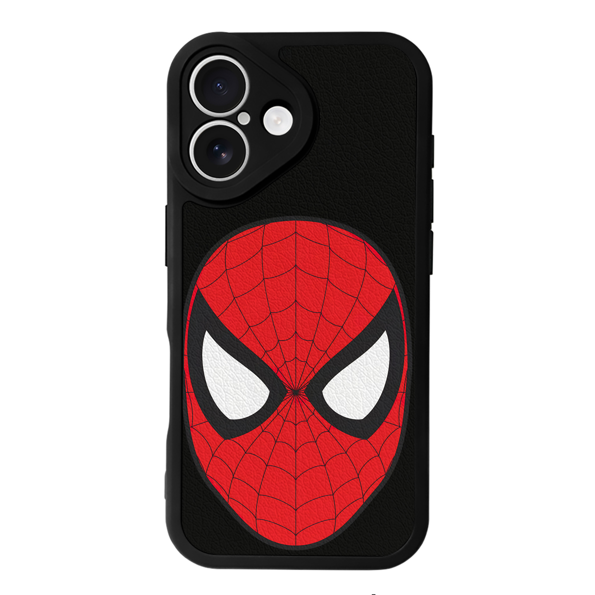 （画像用） Spider Man スパイダーマン 【iPhone 16シリーズ対応】シリコンスマホケース（レザー調） 材質：シリコン